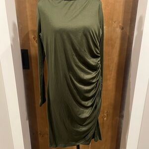 SHEIN Olive Long Sleeve Dress